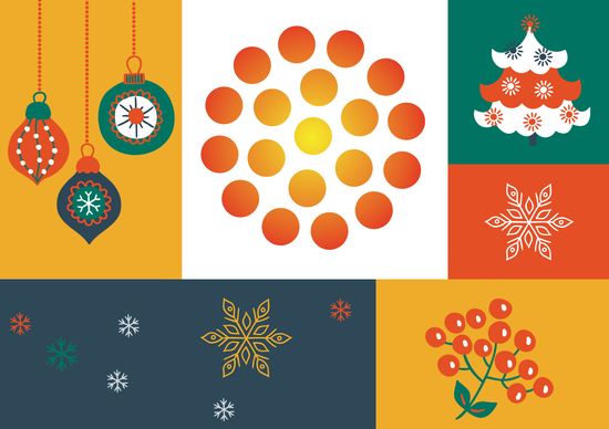 Postal con elementos gráficos navideños, entre los que se encuentra el logotipo de la Fundación Goethe